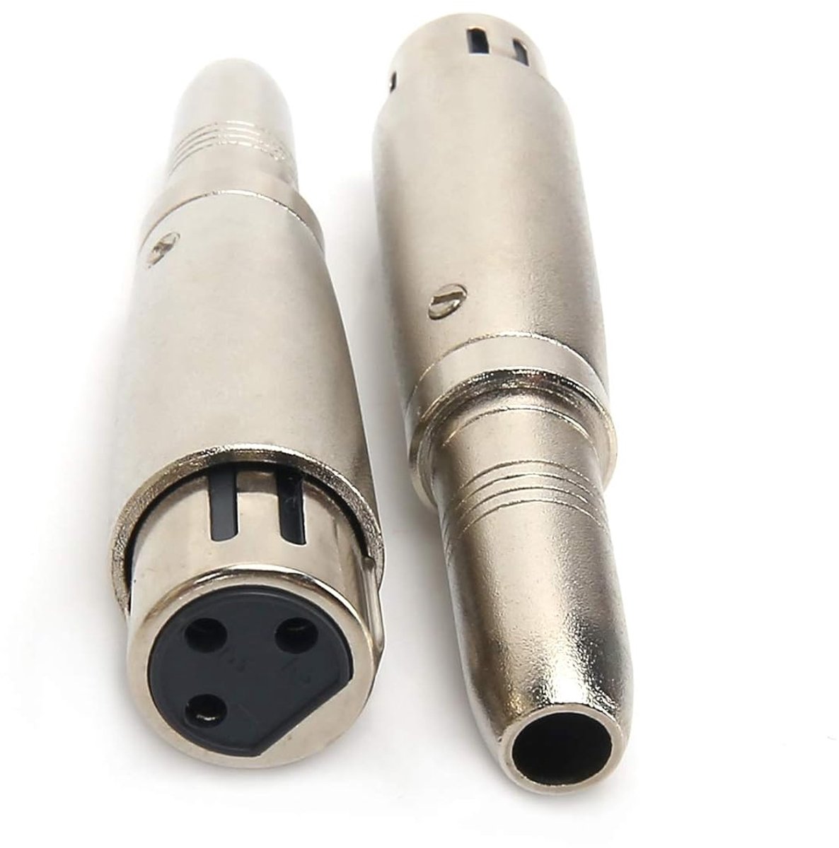 Professional Microphone Adapter/Converter with 3-Pin XLR Connector Female to 6.35mm Jack Female, Stereo Audio - ShopVlot