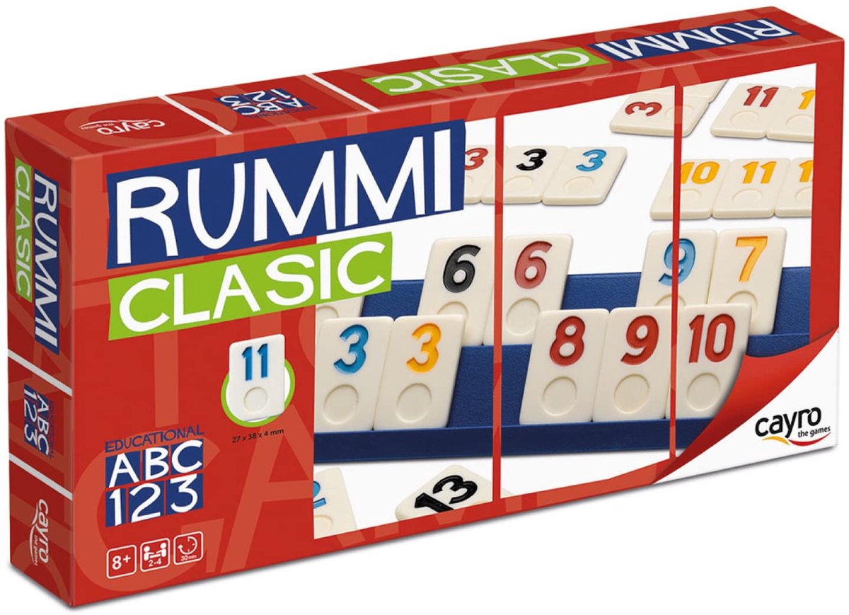 Cayro - Rummi - 8 jaar - Klassiek model - Leuk gezelschapsspel voor kinderen en volwassenen - 106 delen - ShopVlot