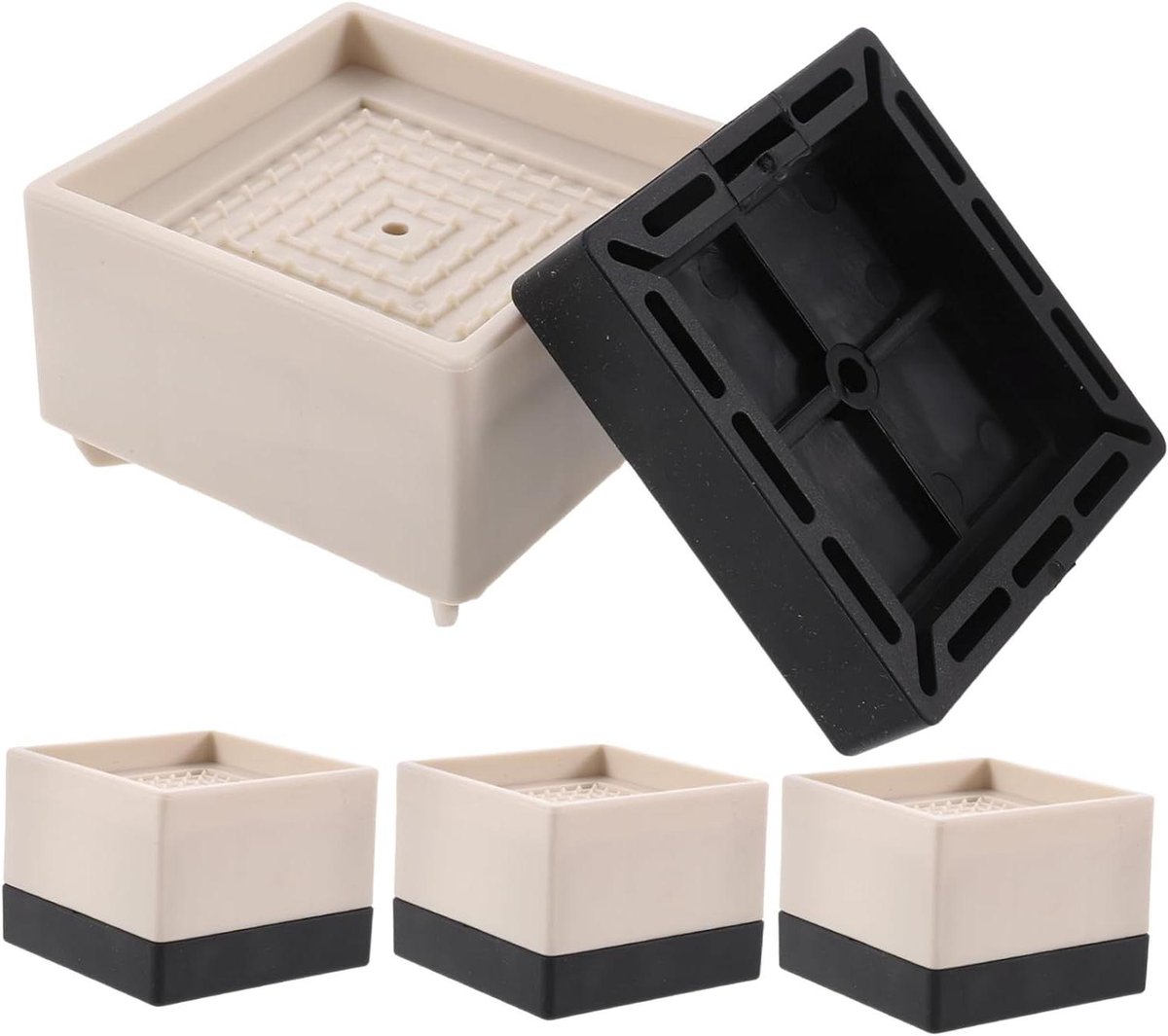 Bedverhogers - Meubelrisers - Extra Opbergruimte - Antislip Stabiliteit - 4 stuks - Lichtgeel