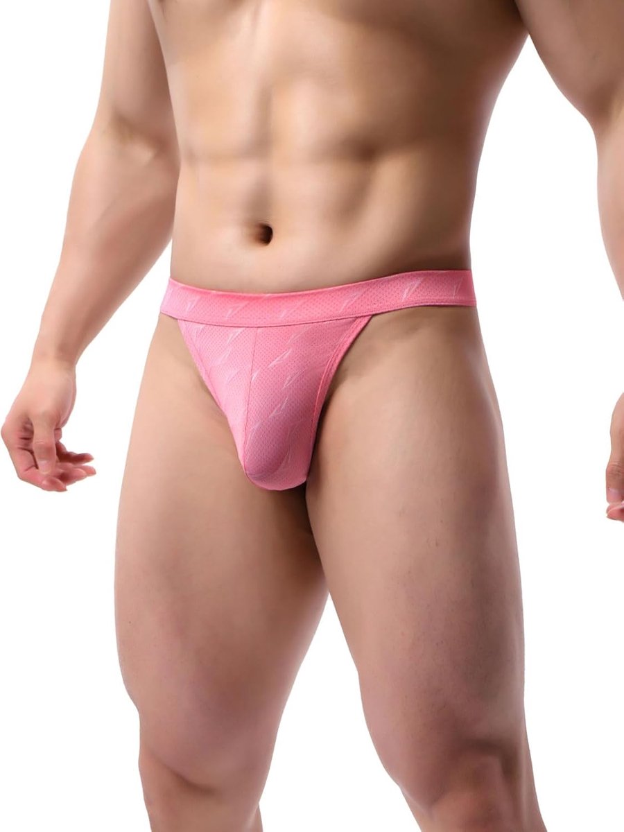 Summer Code Men's G-String T-Back Low Waist Micro Mesh Cooling High Elastic Summer Underwear - ShopVlot