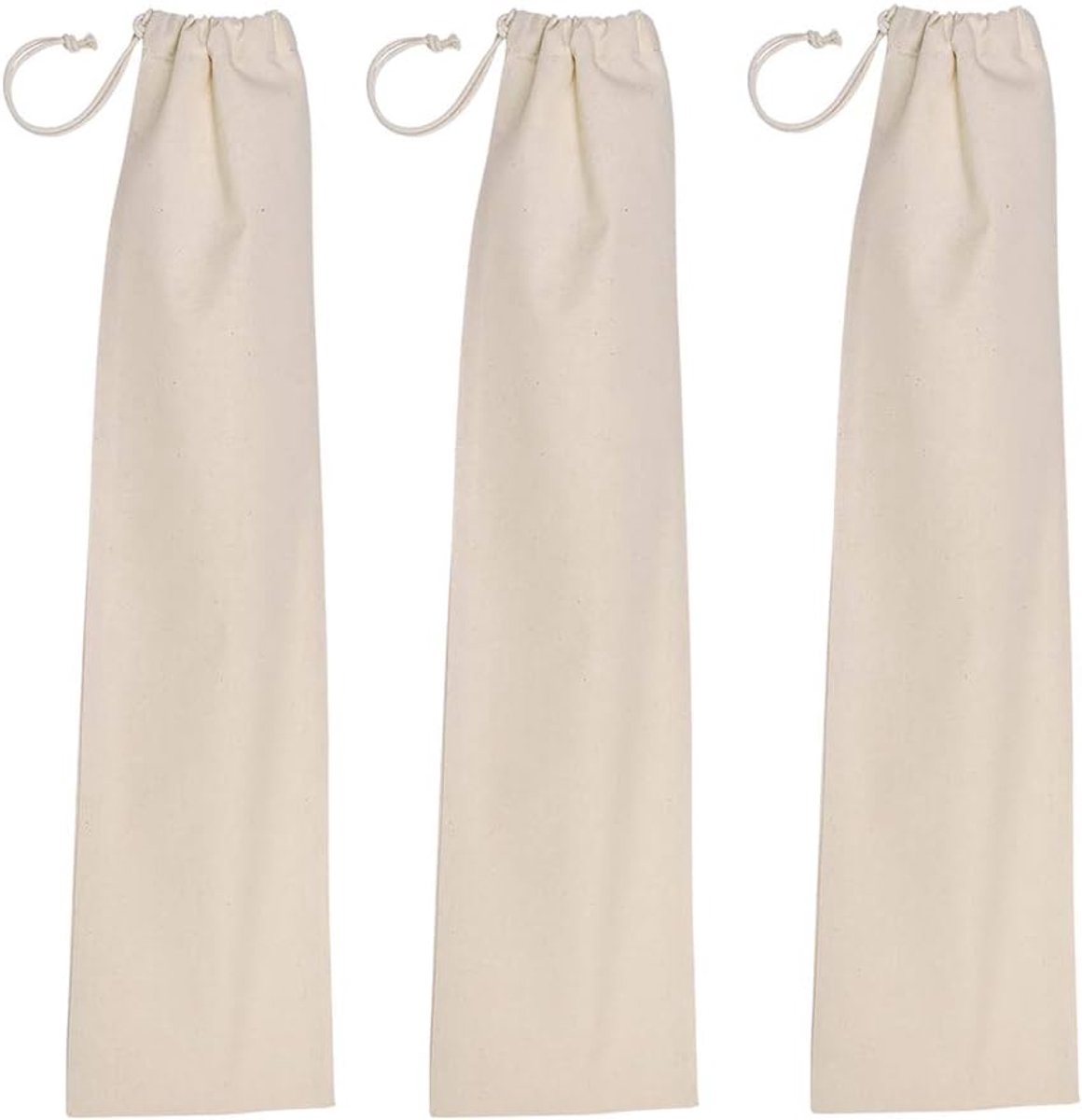 noTrash2003 Baguette bag bag made of cotton pull closure with cord various sets (set of 3) - ShopVlot