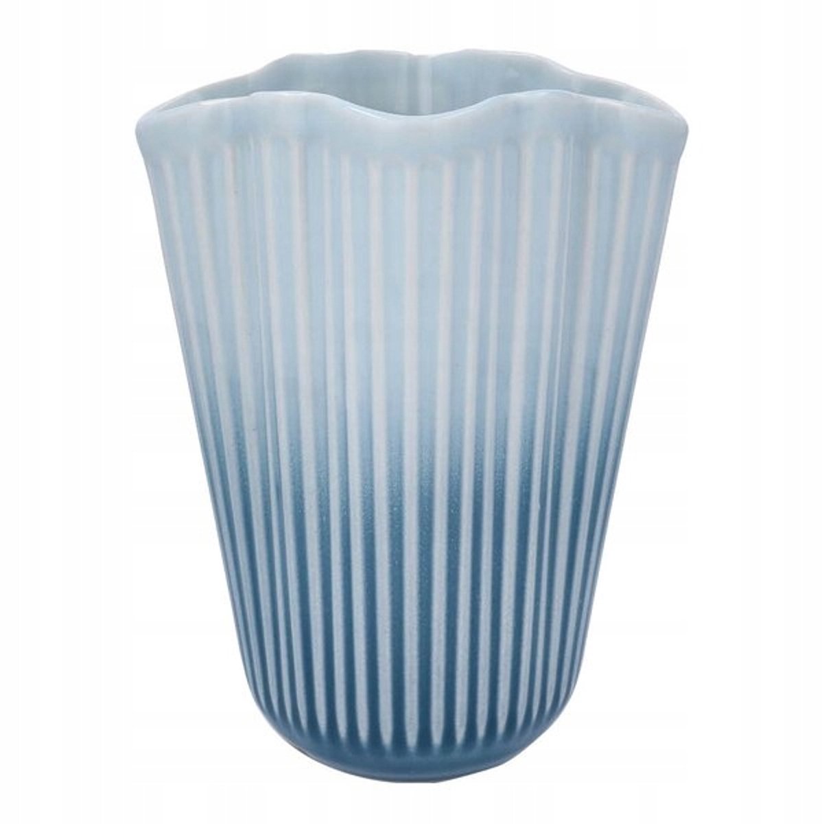 Merkloze Blauwe Vaas 20,5 cm - Elegant Keramiek