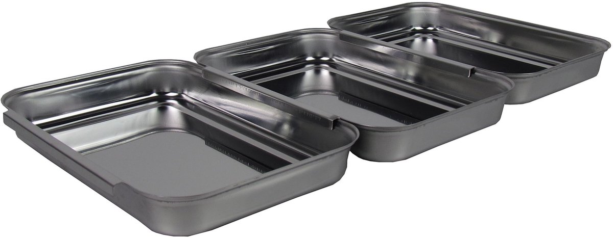 Solidchoice - 3-delige Paneerset van RVS voor Perfecte Paneerresultaten