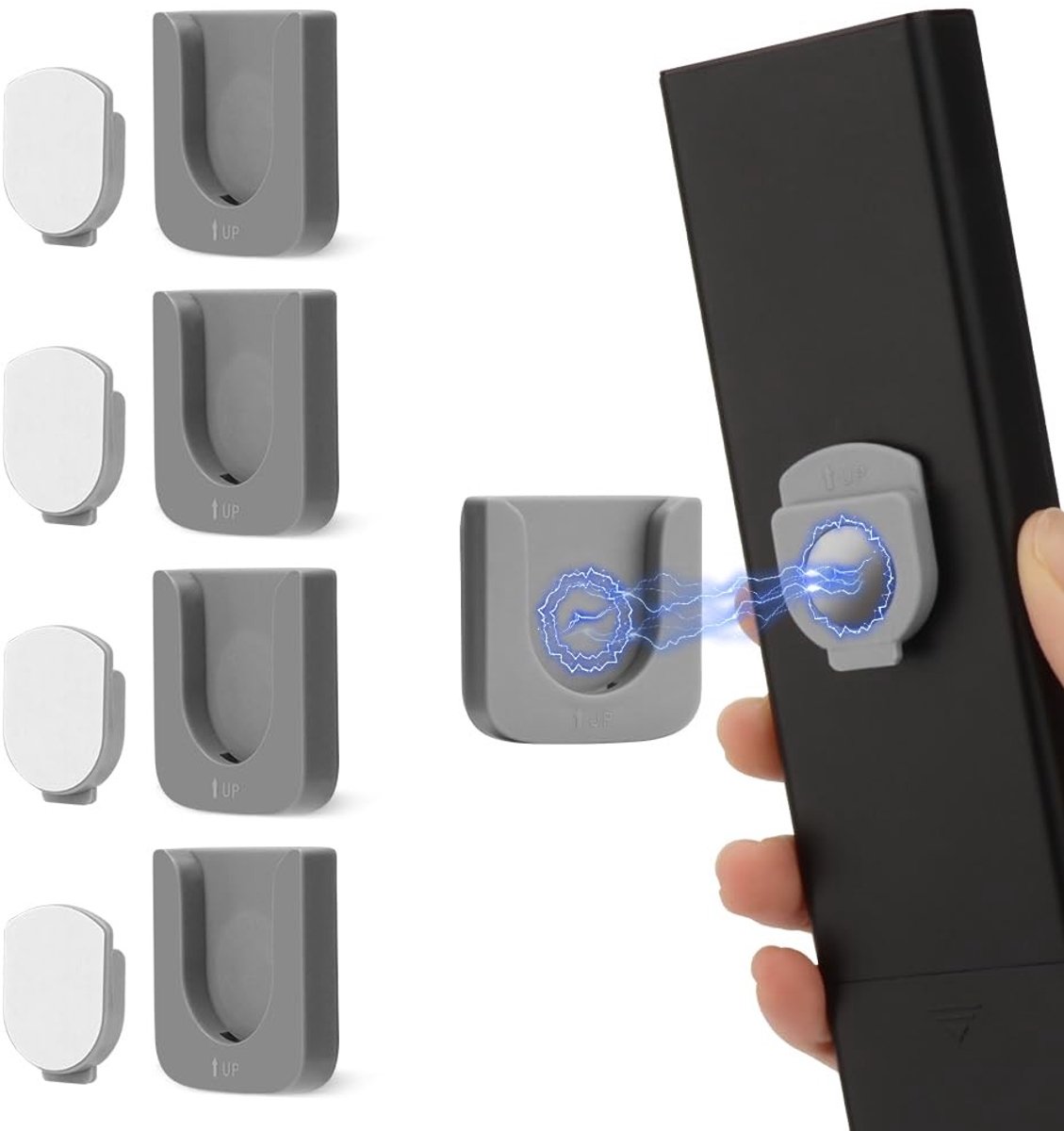 Solidchoice - Magnetische Afstandsbedieninghouder Wandmontage Grijs