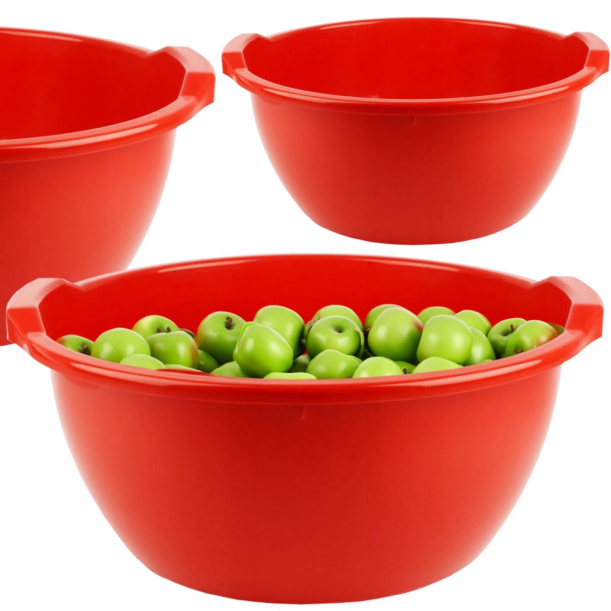 Universele Rode Kom 24L - Badkamer, Tuin, Wassen & Fruit
