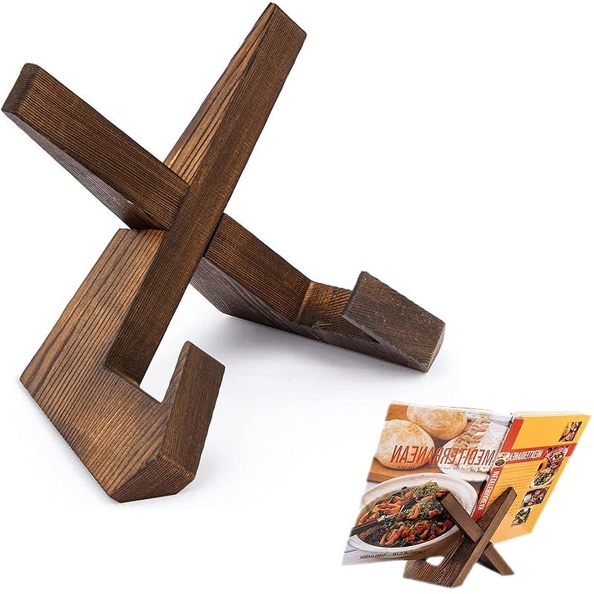 Solidchoice - Houten Boekstandaard voor Koken en Lezen