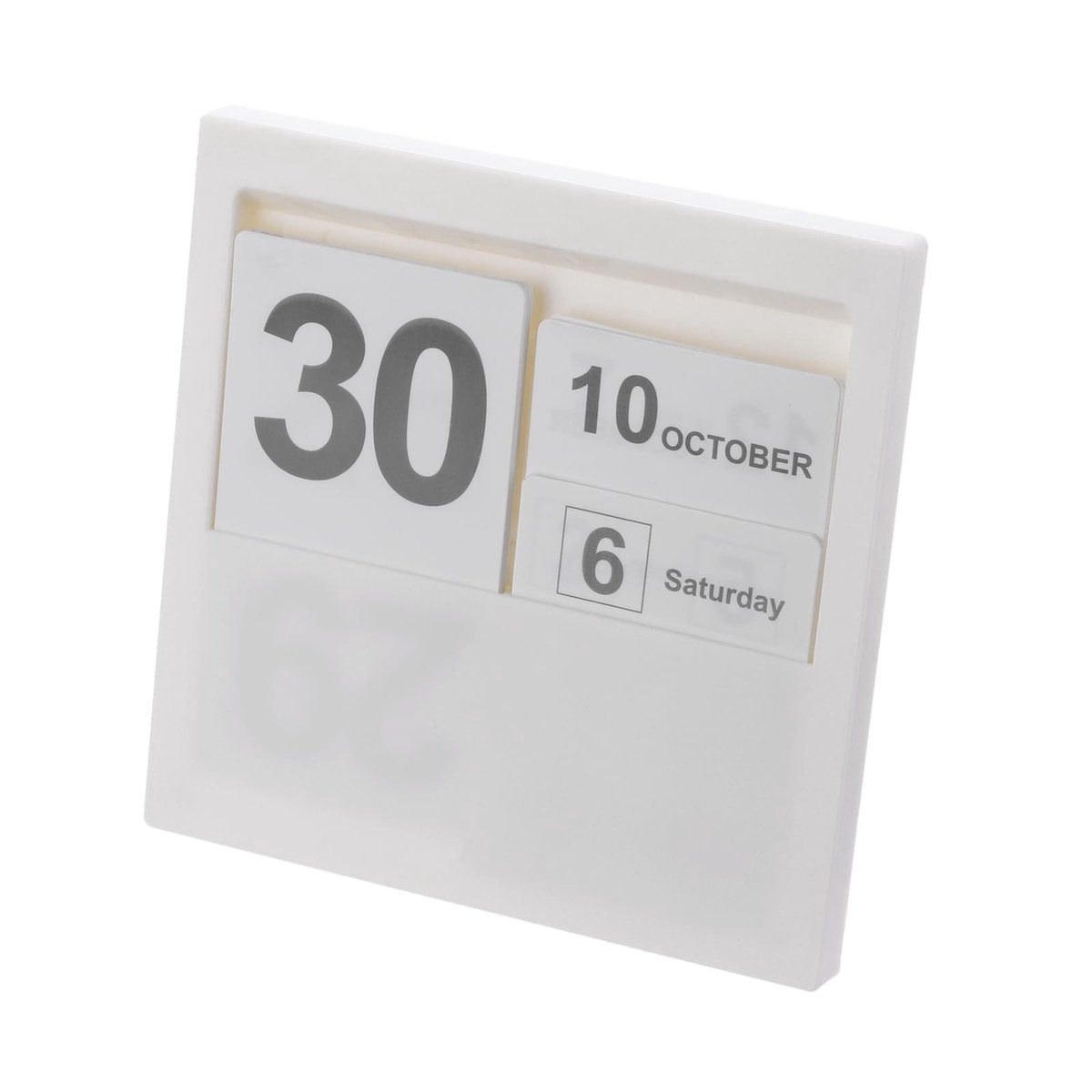 Solidchoice - Desktop Perpetuele Kalender van Plastic voor Thuis en Kantoor
