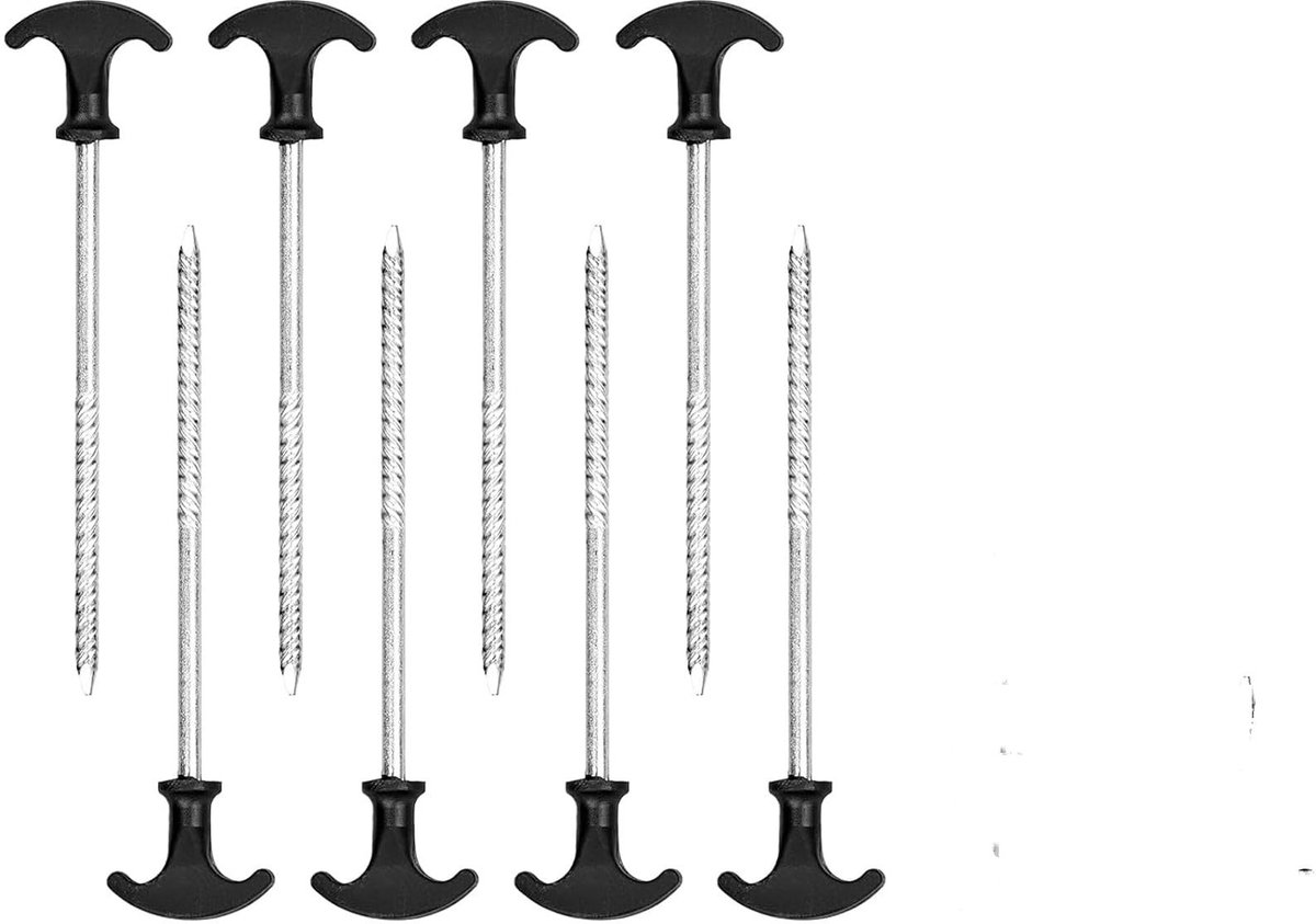 Solidchoice - Set van 8 Aluminium Tentharingen van 20 cm met Trekkoord