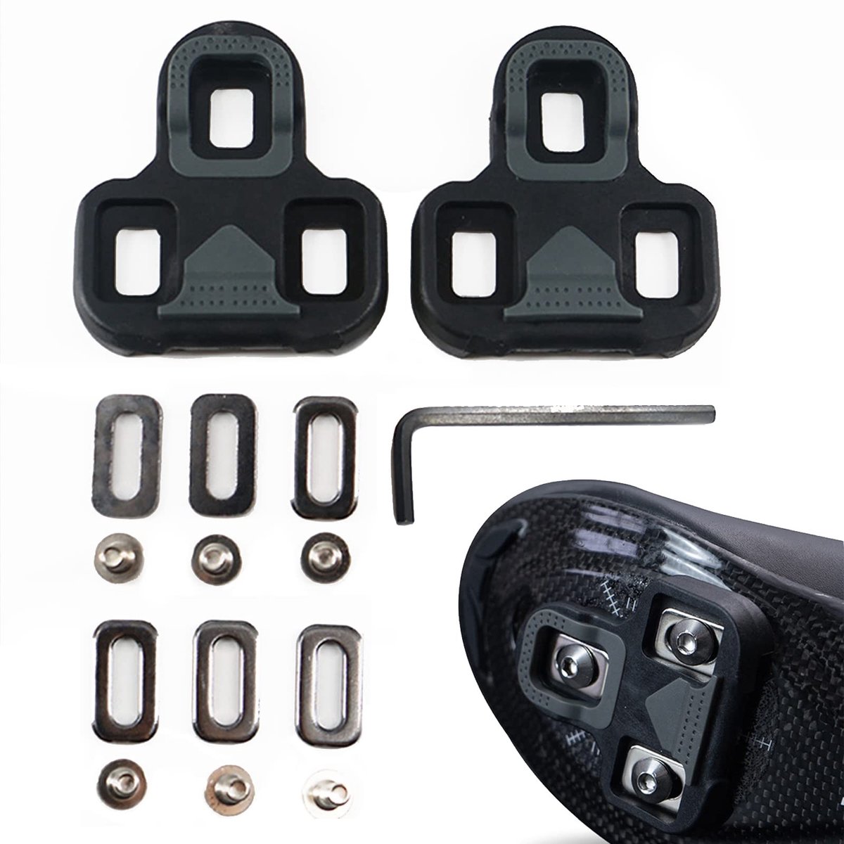 Solidchoice - KEO Fietsschoenplaatjes Compatibel met Look Systeem
