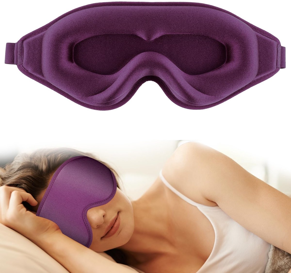 Solidchoice - 3D Ergonomisch Oogmasker voor Diepe Slaap met Lichtdichtheid