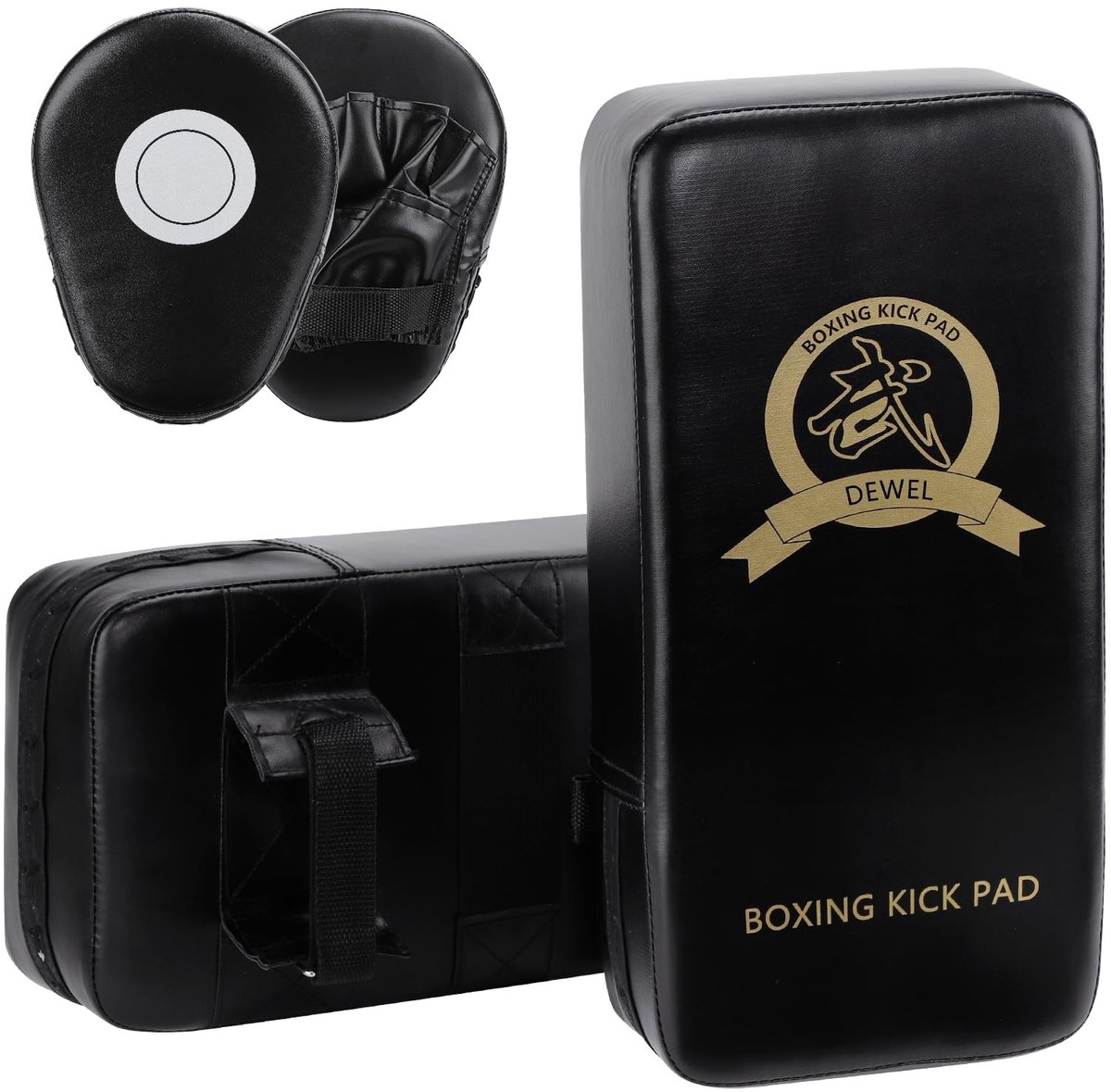 Solidchoice - PU Lederen Boxing Pads Set - 2 Pads en 1 Paar Handwraps