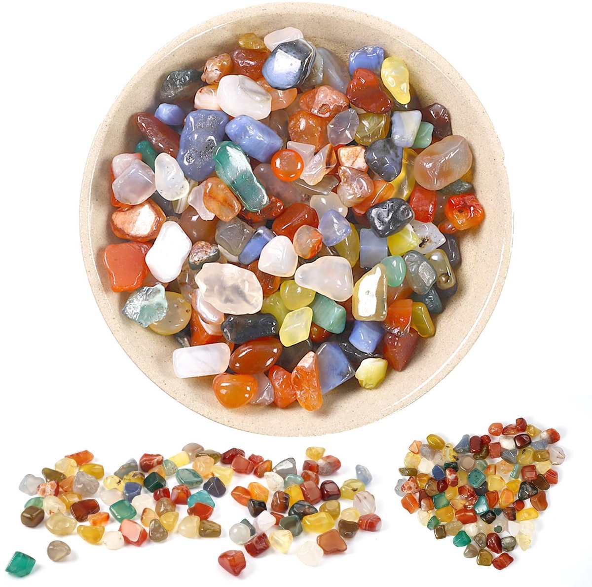 Solidchoice - Natuurlijke Agaatstenen 300g voor Decoratie en Meditatie