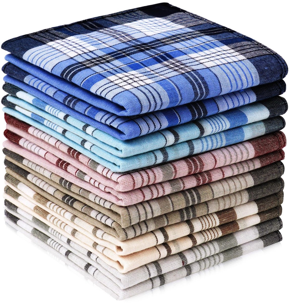 Solidchoice - 12 Stuks Premium Heren Zakdoeken Set