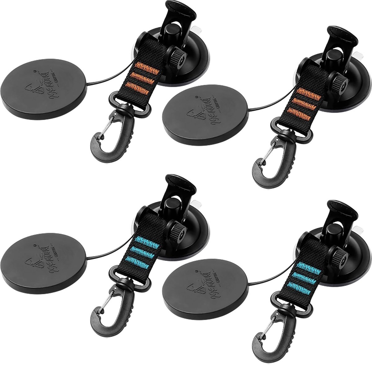 Solidchoice - Set van 4 Zuignap Haken voor Buiten