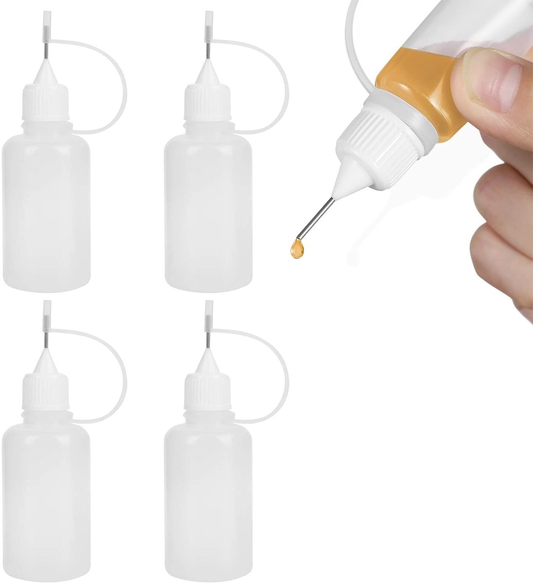 Solidchoice - Set van 4 Precisie Naaldflessen voor Nauwkeurig Aanbrengen