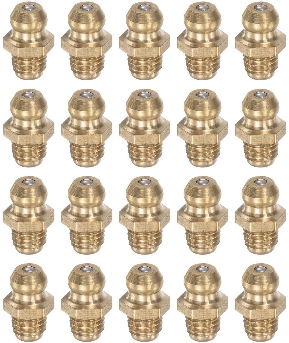 Solidchoice - Set van 20 Messing Smeringsnippels 1/4"-28