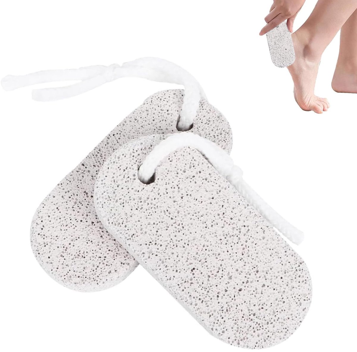 Solidchoice - Natuurlijke Pumice Steen voor Voetverzorging (Set van 2)