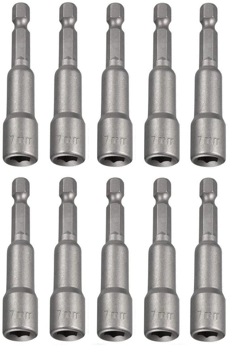Solidchoice - 10-delige Magnetische Steeksleutelset 7 x 65mm