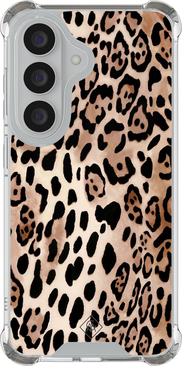 Casimoda® hoesje - Geschikt voor Samsung Galaxy S26 Plus - Luipaard print bruin - Shockproof case - Extra sterk - TPU/polycarbonaat - Bruin/beige, Transparant