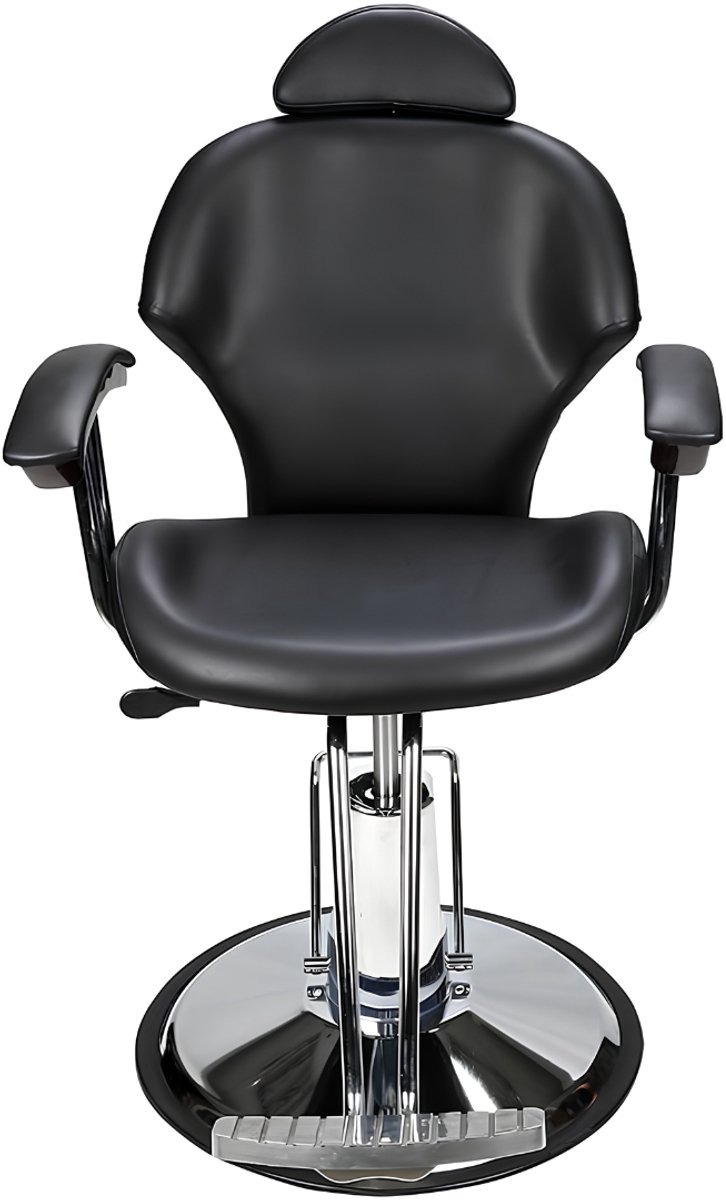 Lìon® Kappersstoel - Kappersstoel met Voetensteun - Kapper Stoelen - Zwart - 80cm x 66cm x 97cm