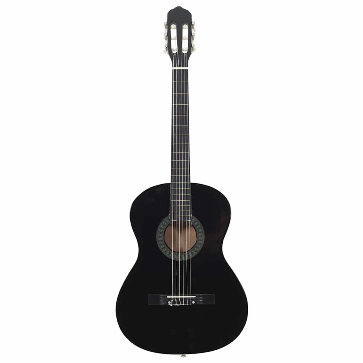 vidaXL - Gitaar - klassiek - beginner - 4/4 - 39" - lindenhout - zwart thumbnail 2