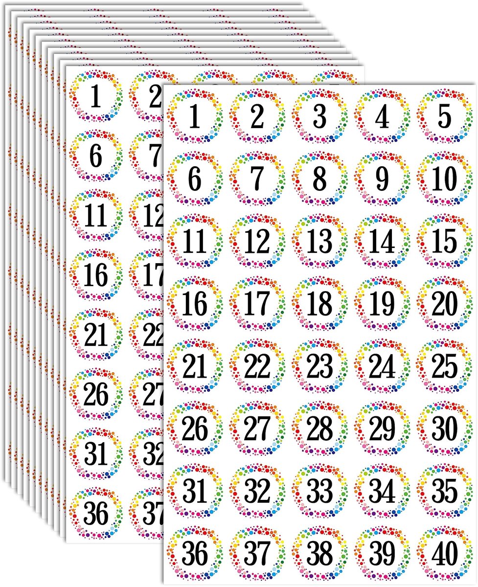 Solidchoice - 480 Stuks Ronde Stickers voor Labelen en Organiseren