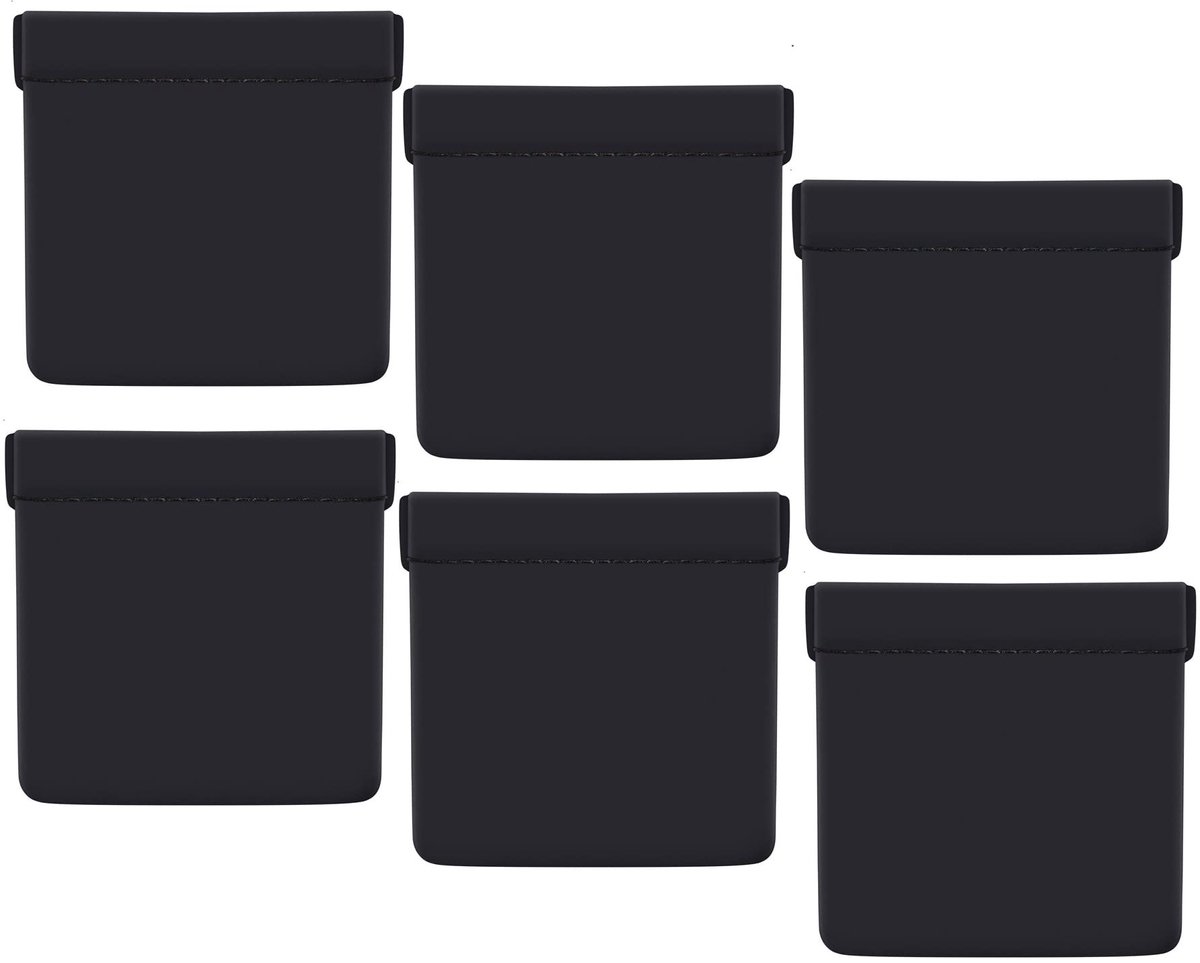 Solidchoice - 6 Stuks PU Lederen Oordopjes Etui voor Draagbare Opslag
