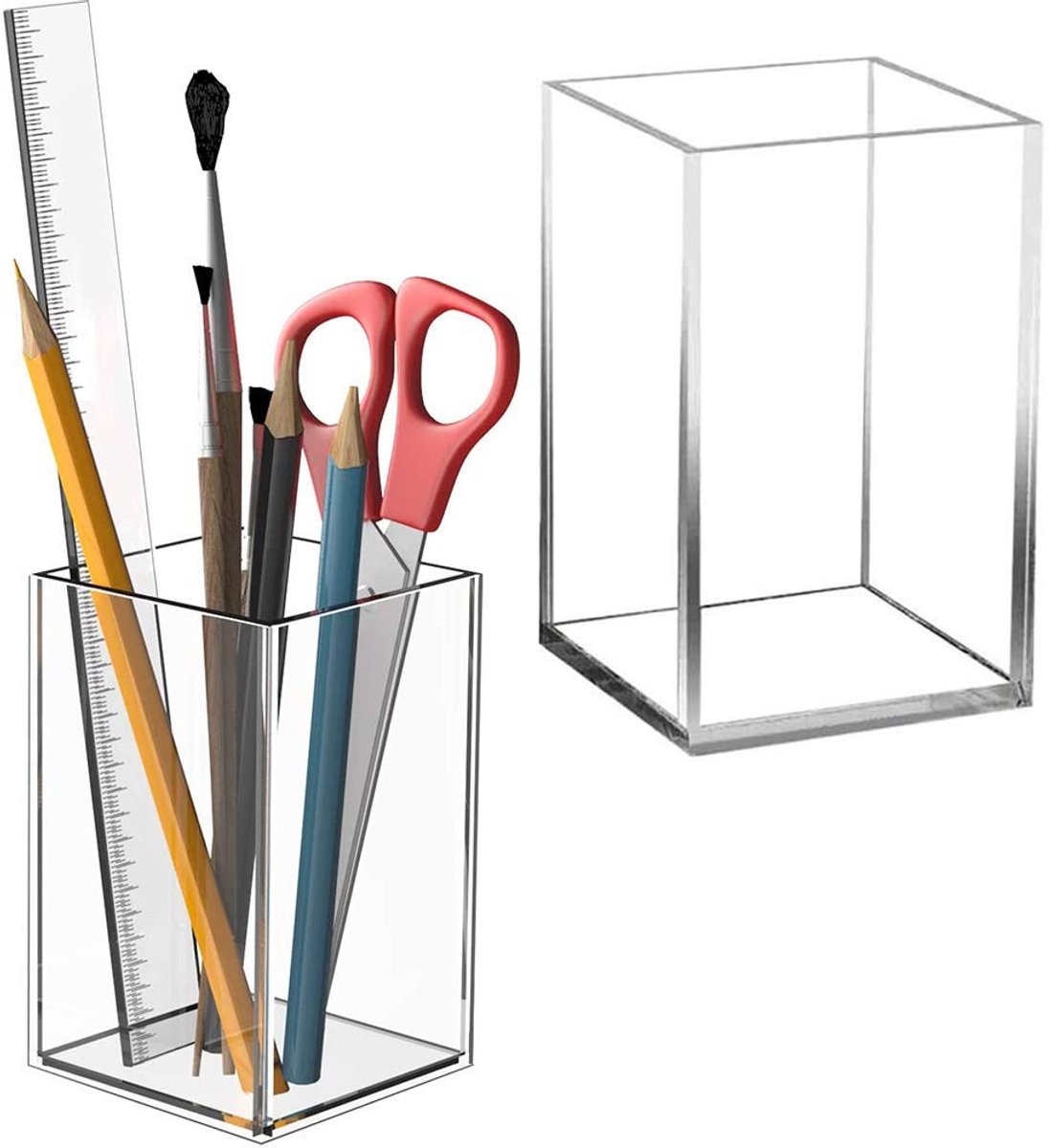 Solidchoice - 2 Stuks Transparante Acryl Pennenhouder voor Organisatie