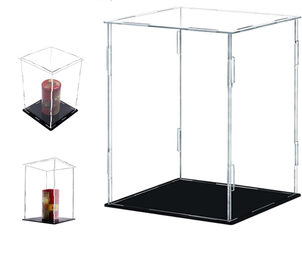 Solidchoice - Transparante Acryl Display Case met Zwarte Basis - Bescherming voor Actiefiguren