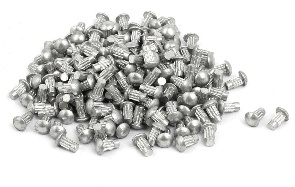 Solidchoice - 200 Stuks M3 x 6mm Aluminium Solid Rivets met Knurled Shank