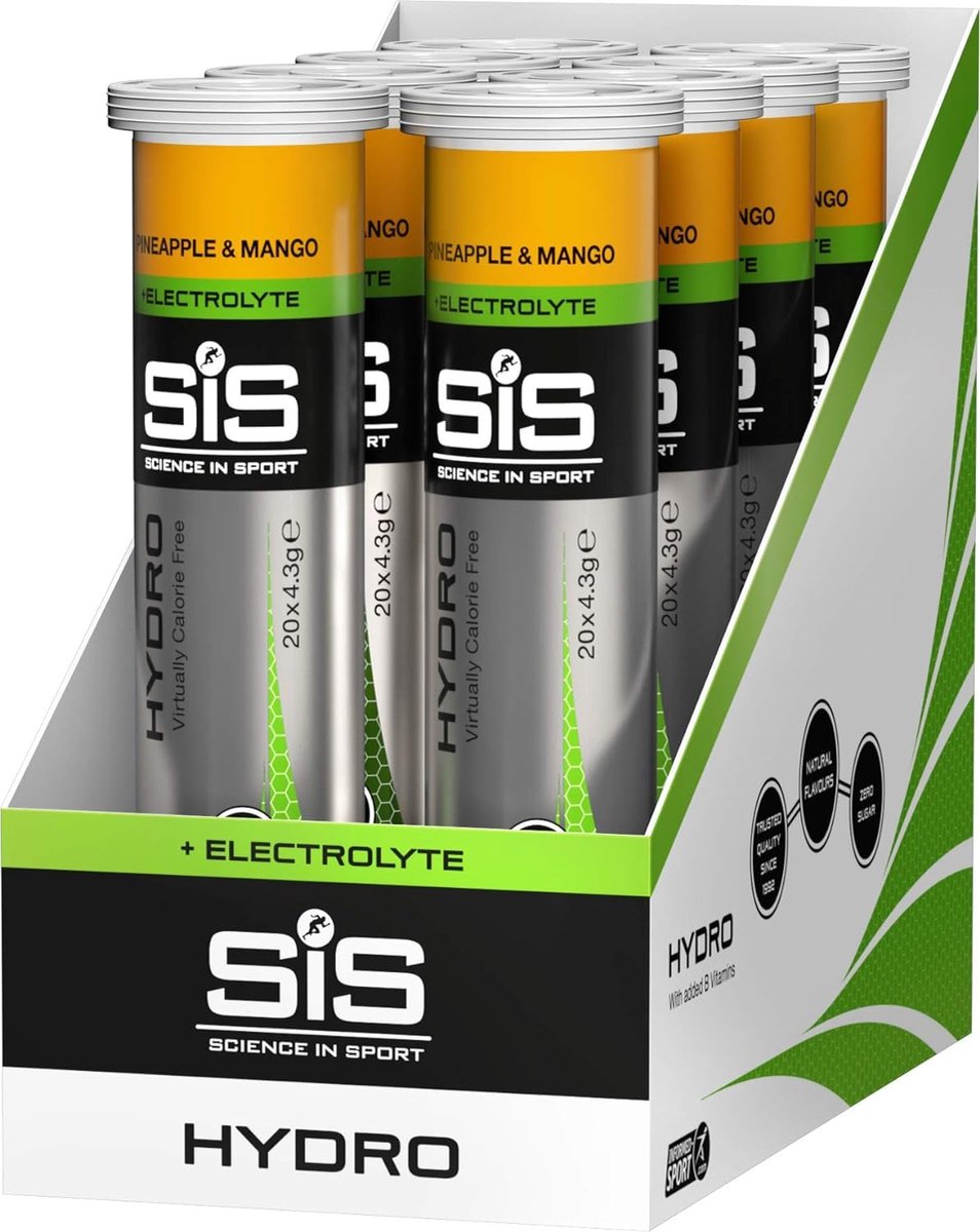 Science in Sport Hydro Tabletten, Ananas & Mango, Pak van 8