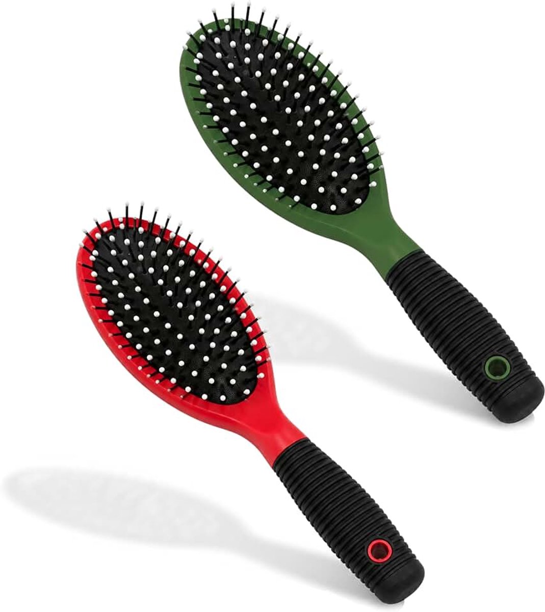 Haarborstels - Pneumatische borstels met beschermde metalen noppen - 21 cm
