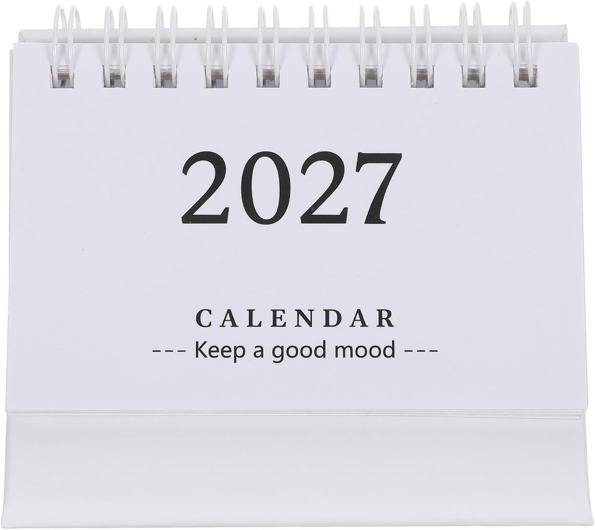 Bureaukalender - Mini Bureaukalender 2027 - Maandkalender Tentmodel - Planner voor Kantoor en Thuis - Wit - Cadeau voor School en Nieuwjaar - Ruimtebesparend - Eenvoudige Maandweergave