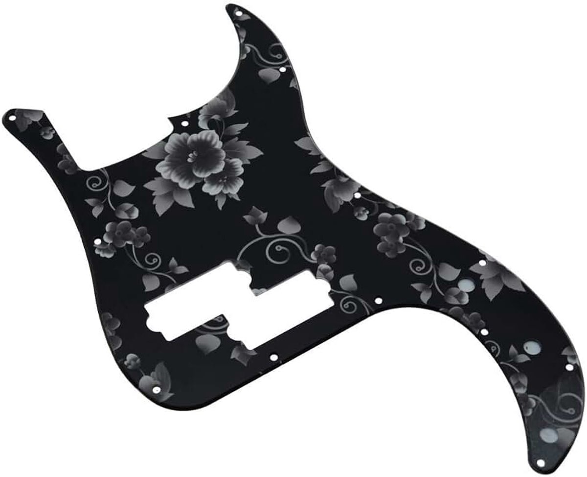 13 Gat 3D Gedrukt plastic slagplaat met Schroeven PB Bass Scratch Plaat Past USA/Mexicaanse Fender Bloem Patroon