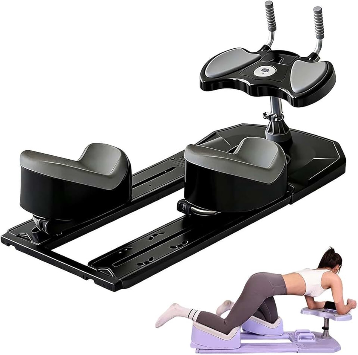 6-in-1 wervelkolom twist-trainer, tailletrainer, machine, digitale timer, thuisfitnessapparatuur voor tailletrainer, workout, tailleversteviging, rugbeenuitrekking