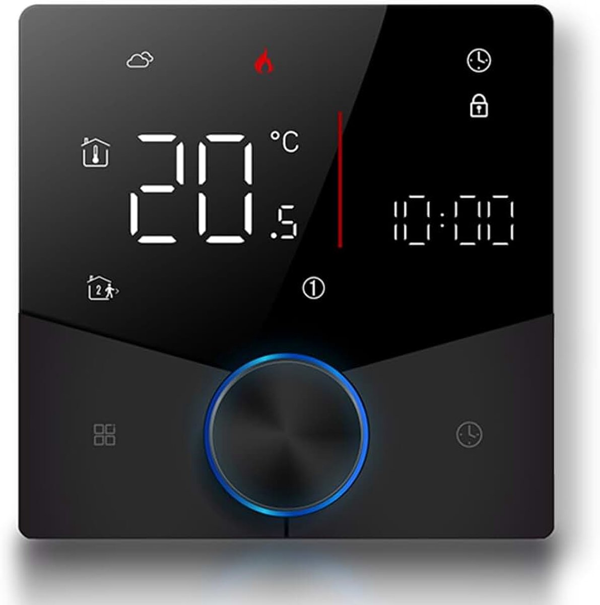 Thermostaat - Serie 009 Programmeerbare Touchscreen Thermostaat, voor ketelverwarming, Afstandsbediening vanaf Mobiele Telefoon, Compatibel met Alexa, Google Home en IFTTT