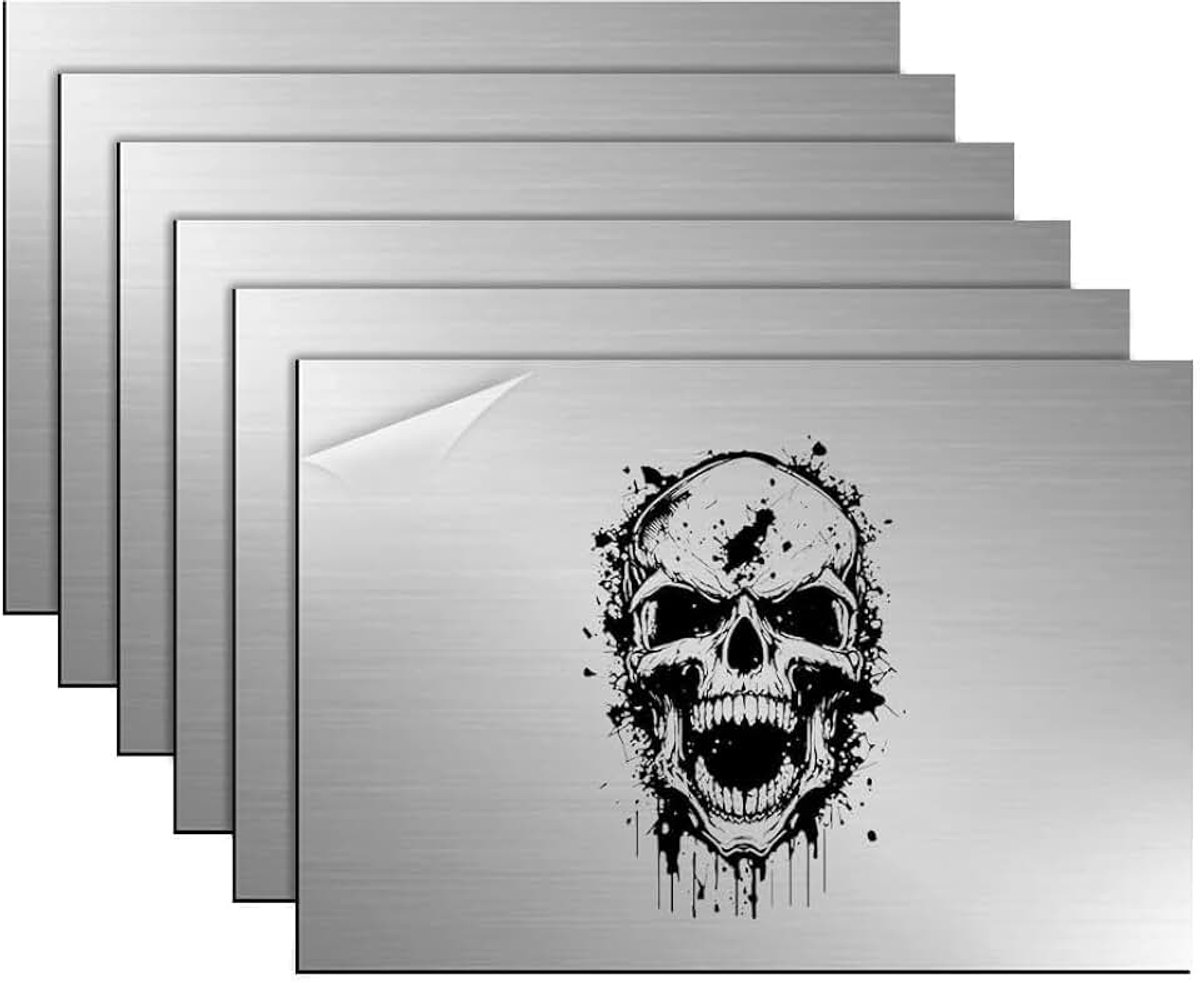 Kunststof plaat, lasergraveerplaat, lasergravure kunststof plaat 1,3 mm graveerplaat, blanco laserplaten voor graveren, schilderijen, doe-het-zelf knutselen, snijden, woondecoratie (6 stuks