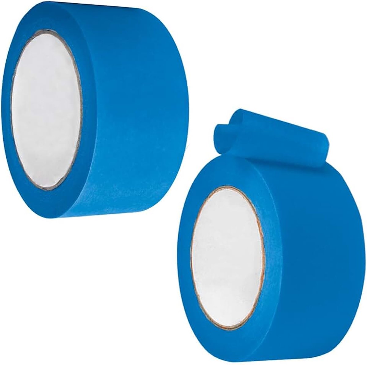 Maskertape 2 rollen schilderstape dun plakband voor het afdekken van schilderpapier schildertape blauw papier schilderpapier voor lacado en decoratie, 48 mm x 50 m