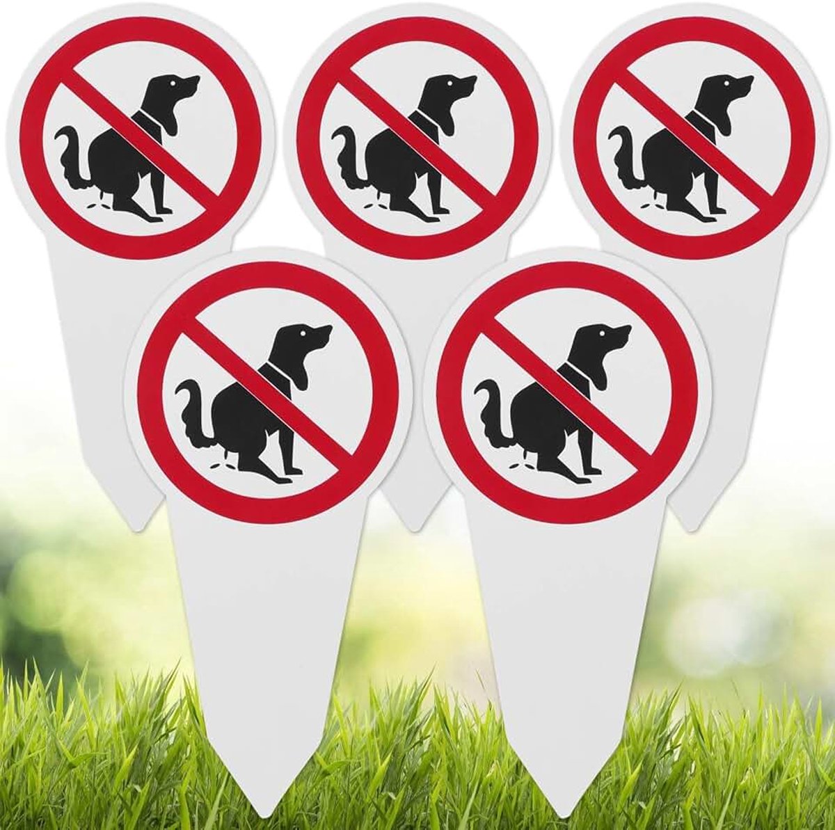 5 stuks bord Honden kakken verboden, 30x15 cm Geen hondentoilet Hondenpoep bord, Hondenverboden borden kunnen ook eenvoudig aan een muur of hek worden bevestigd, restaurants winkels kantoren kantoren