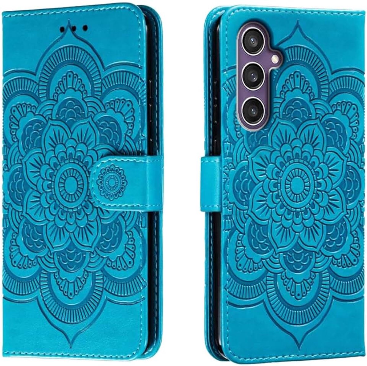 Portemonneehoesje voor de Samsung Galaxy A54 5G, portemonneehoesje met kaarthouder, standaard, magnetisch, zacht lederen klaphoesje voor Samsung A54 5G (blauw)