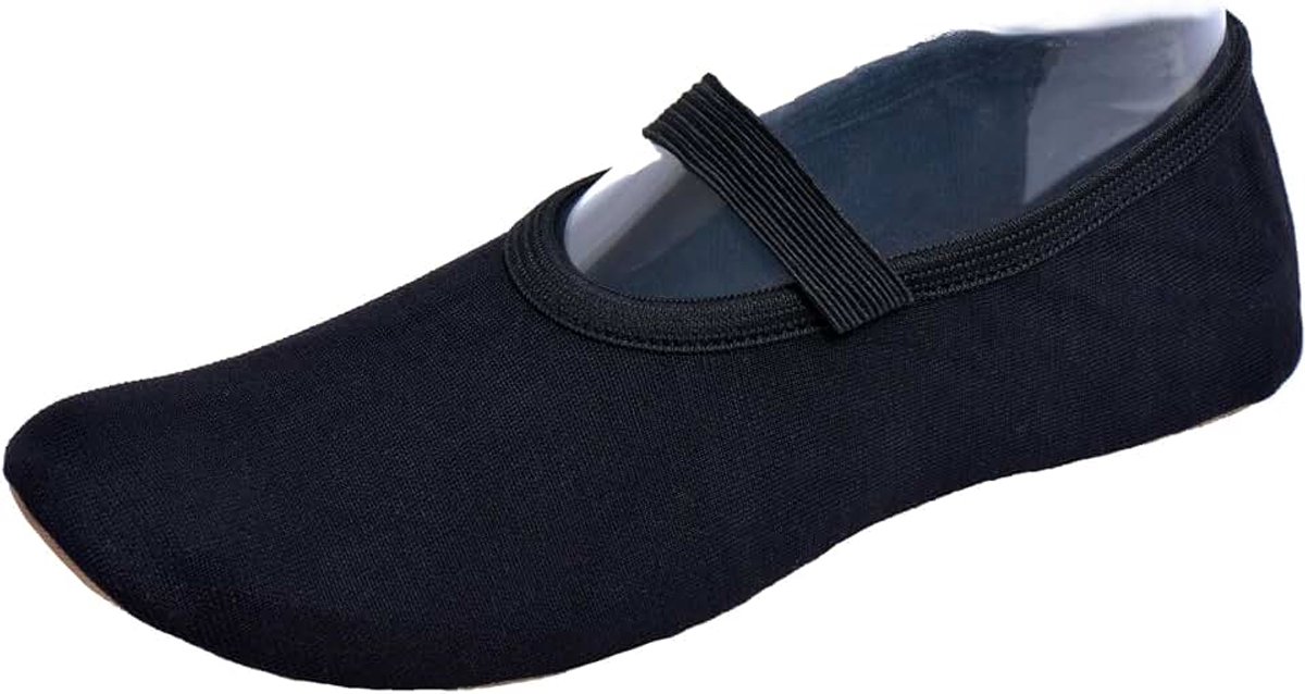 Trampolineschoenen, gymnastiekschoenen zwart, wit, blauw, roze, zwart, 22 EU