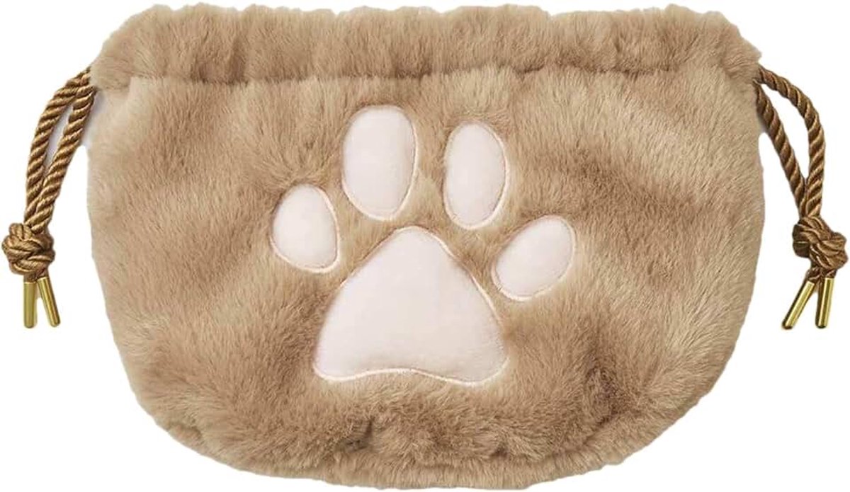 Tas met trekkoord, make-uptas voor kattenpootjes | Unieke Cat Paw Design Toilettas Organizer,Cosmetische tas, draagbare make-upopslag, toilettasorganisator, klein cosmetisch za