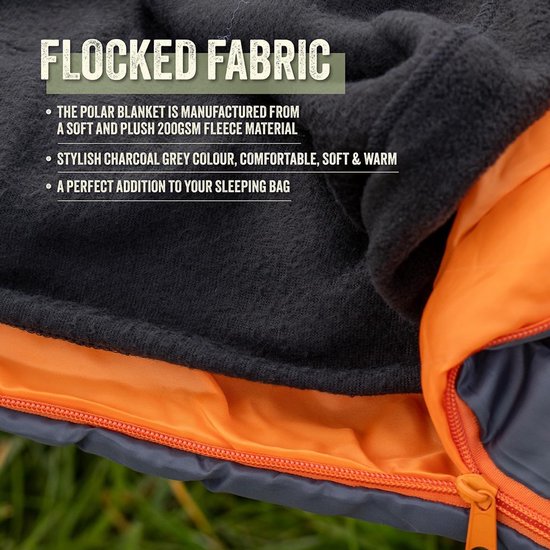 Slaapzak Binnenvoering - Fleece Liner - Extra Warmte - Polykatoen - 220x85cm - Zwart — afbeelding 5