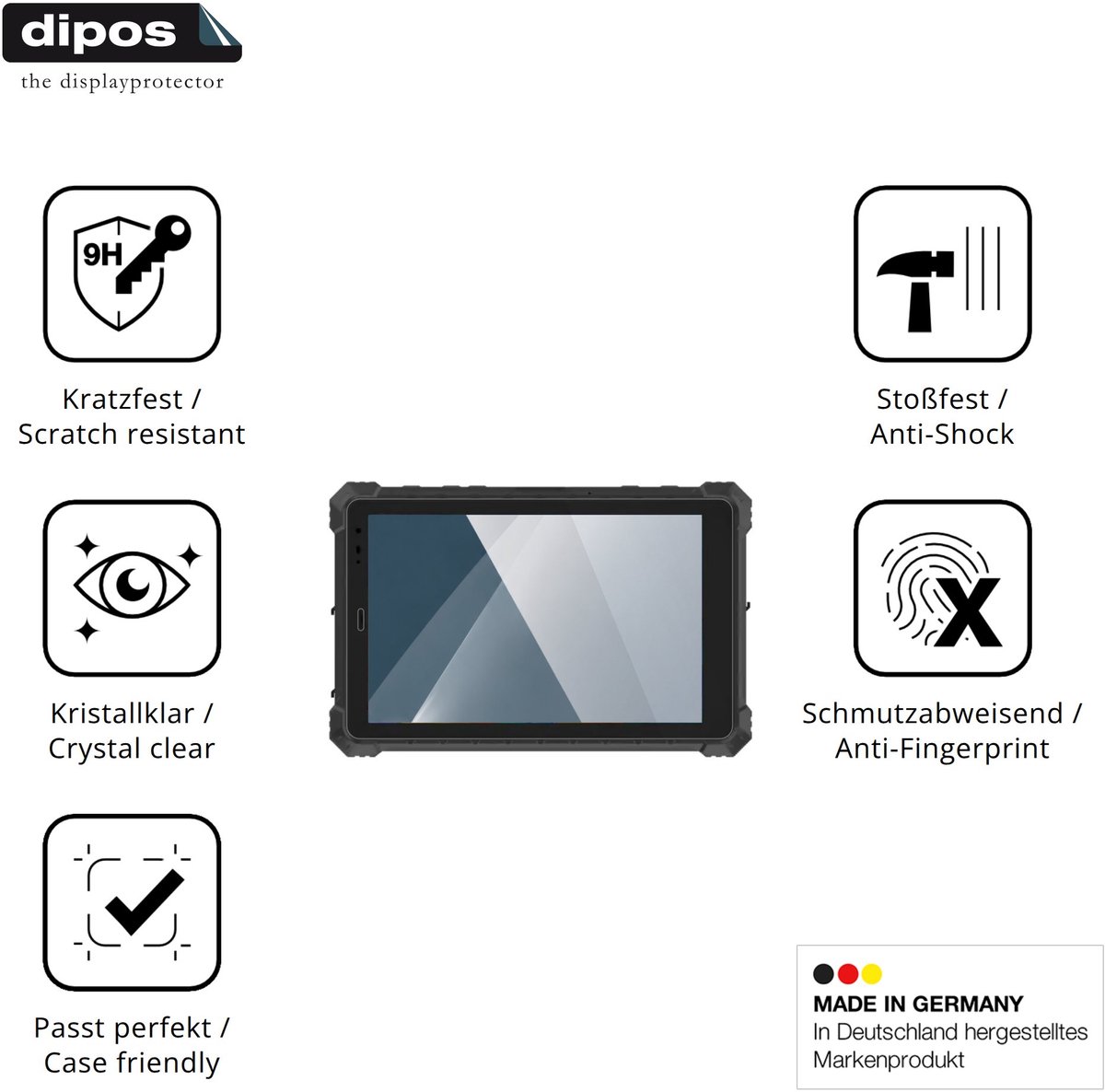 dipos – 2x Pantserfolie geschikt voor Conker SX108 | 9H Screenprotector