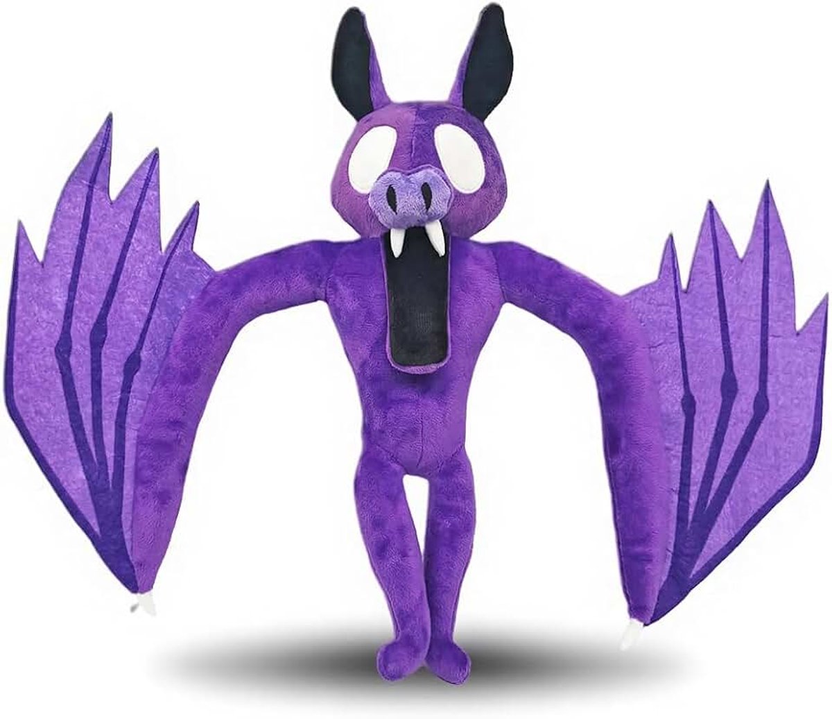 99 nachten in het bos pluche dier - Het boze hert uit het spel Pluche knuffeldier voor kinderen en volwassenen, pluche dier cadeau voor Halloween en verjaardagen. (vleermuis)