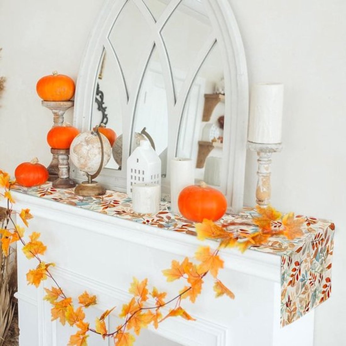 Herfst tafelloper - decoratief tafelkleed voor keuken en eettafel - 40 x 140 cm, binnen en buiten gebruik