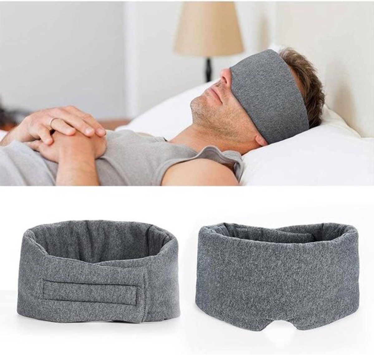 Slaapmasker met verstelbare riem | Lichtblokkerend Oogmasker | Ultrazachte stof | Geschikt voor Slapen, Mediteren, Reizen.