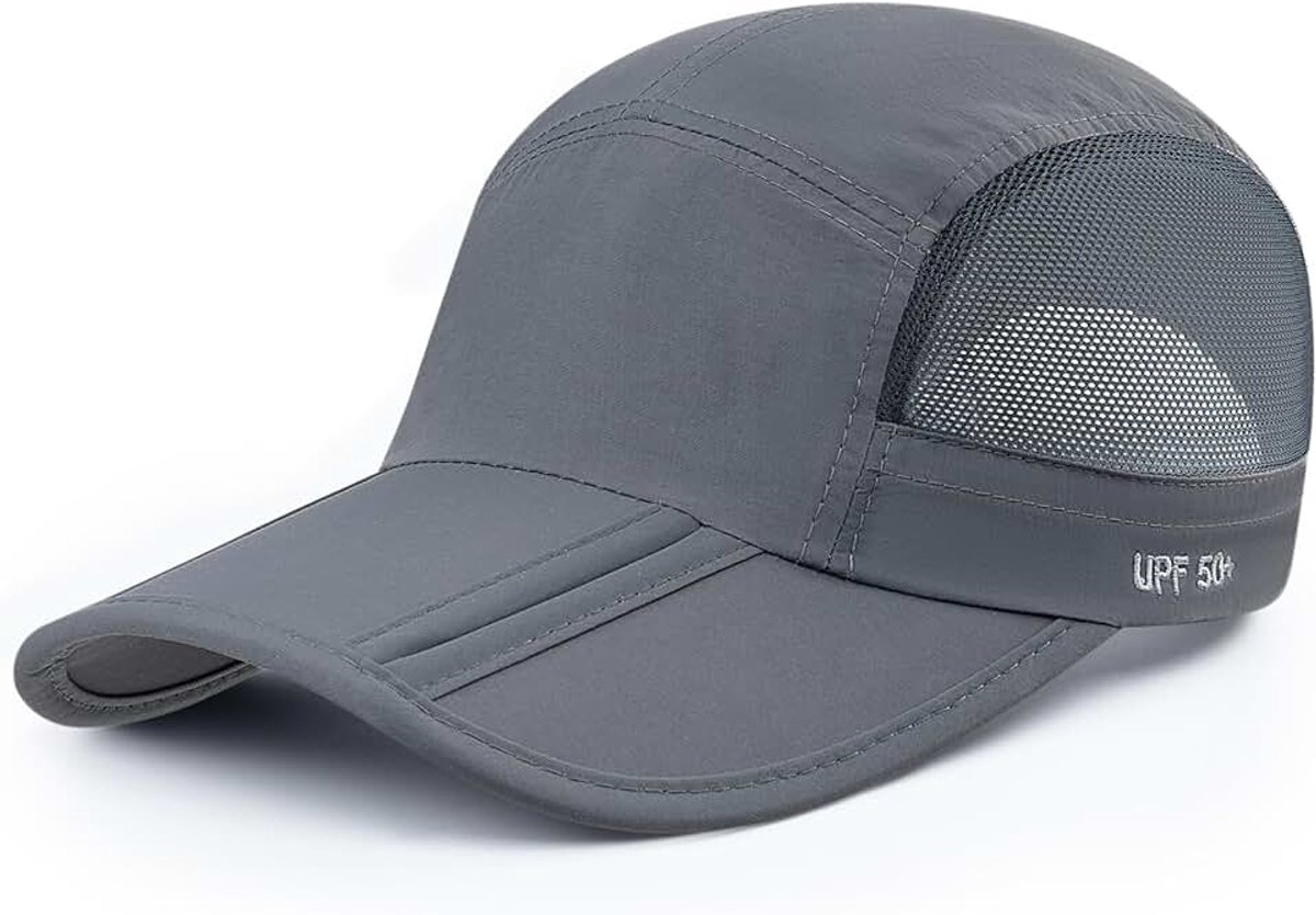 Basecap Zomer, Opvouwbare UV-bescherming Cap Lichtgewicht Verstelbare Basecap Mannen Mesh Unisex Ademend Sport Cap voor Mannen Vrouwen Outdoor