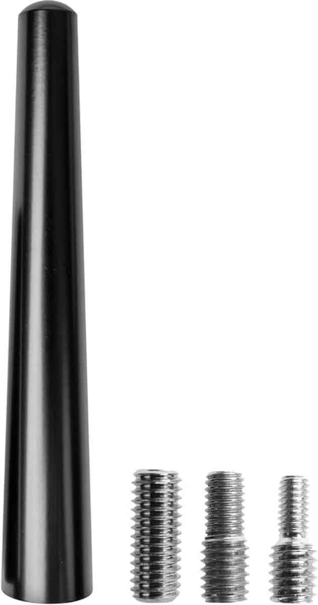 9 cm lang, voor storingsvrije AM-, FM- 87,5-108 MHZ-, DAB-, DAB+-ontvangst, in zwart, met universele adapter M4 M5 M6, korte sprietantenne
