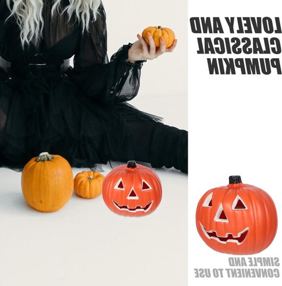 Halloween Pompoen Lantaarn - Jack-O-Lantern Decoratie voor Feestjes, Spookhuizen en Thuisversiering